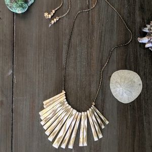 Lucky Brand boho statement lariat back necklace